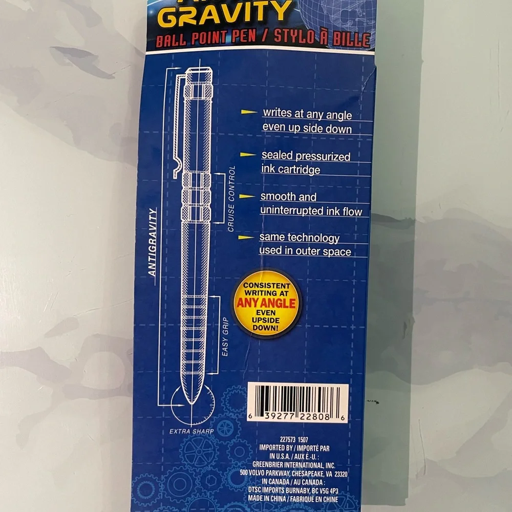 Anti-Gravity Silver Ballpoint Pen - Picture 2 of 5